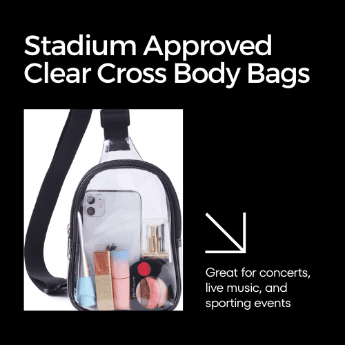 clear cross body bags for concerts