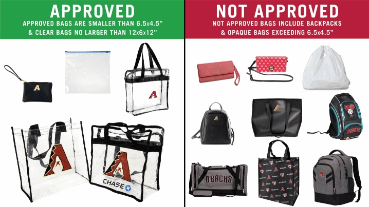 diamondbacks bag policy